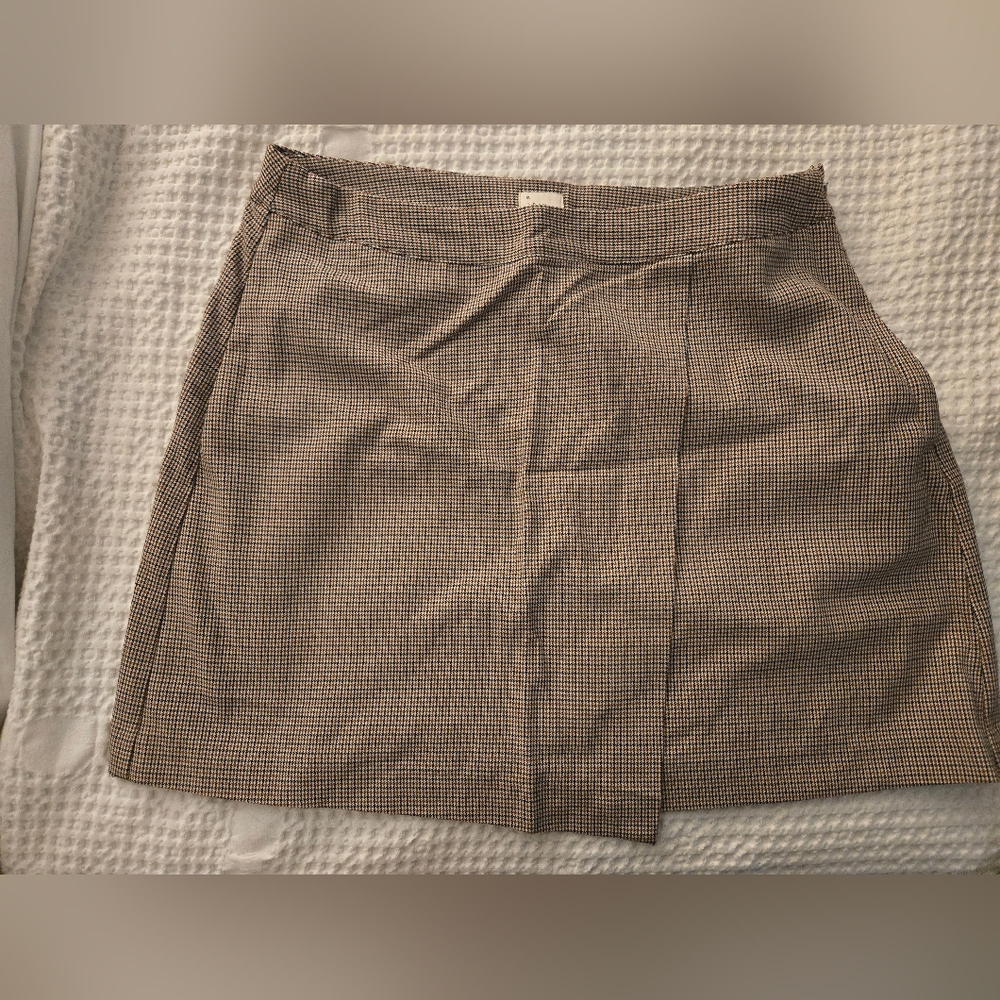 a new day Brown Checkered Pencil Skirt